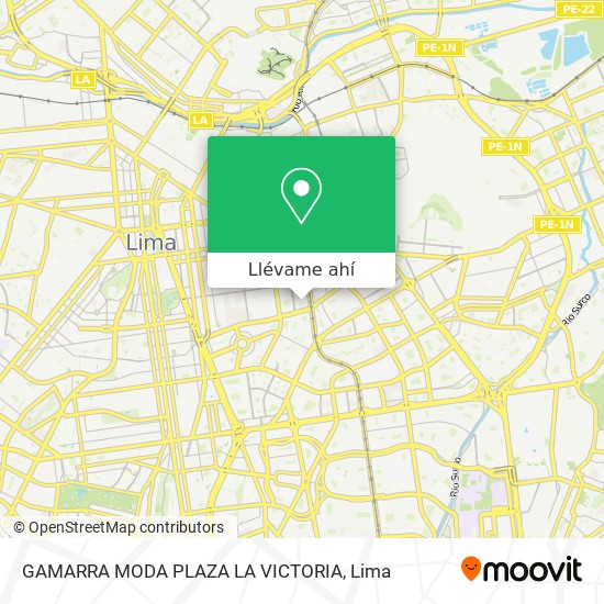 Mapa de GAMARRA MODA PLAZA  LA VICTORIA