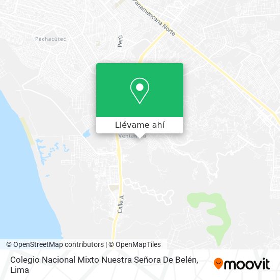 Mapa de Colegio Nacional Mixto Nuestra Señora De Belén