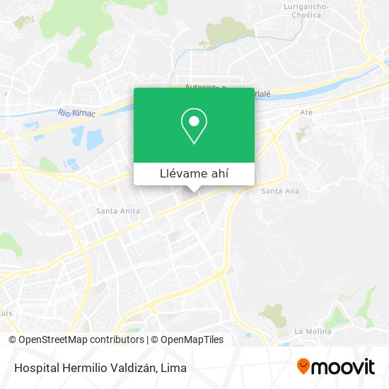 Mapa de Hospital Hermilio Valdizán