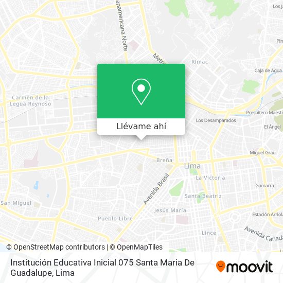 Mapa de Institución Educativa Inicial 075 Santa Maria De Guadalupe