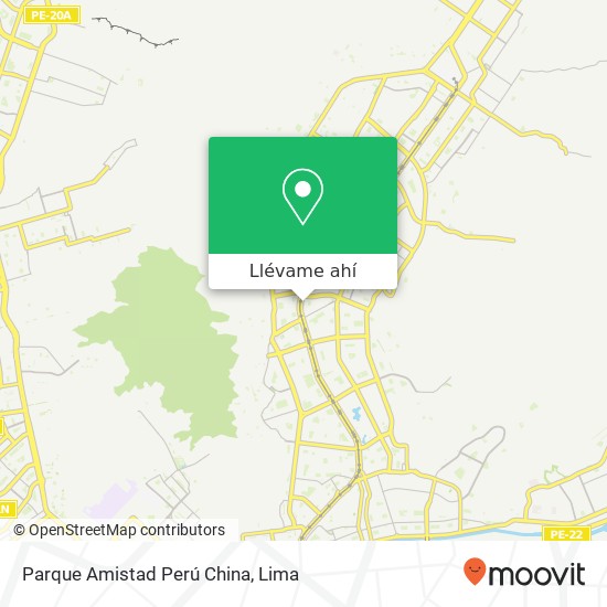 Mapa de Parque Amistad Perú China