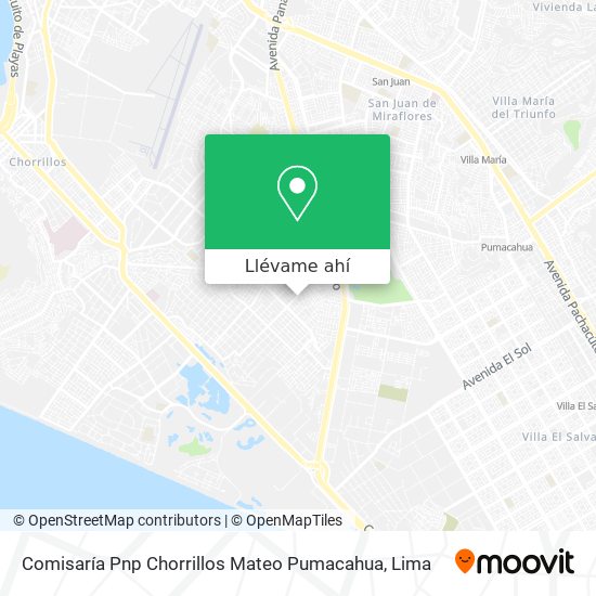 Mapa de Comisaría Pnp Chorrillos Mateo Pumacahua