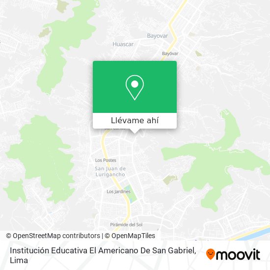 Mapa de Institución Educativa El Americano De San Gabriel