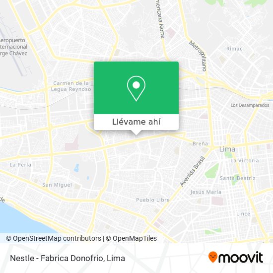 Mapa de Nestle - Fabrica Donofrio