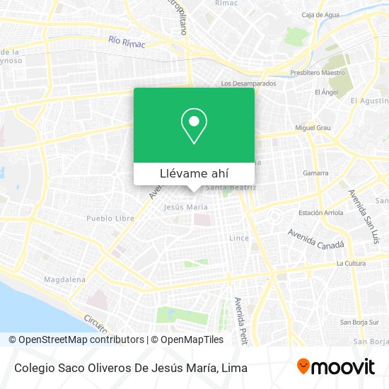 Mapa de Colegio Saco Oliveros De Jesús María