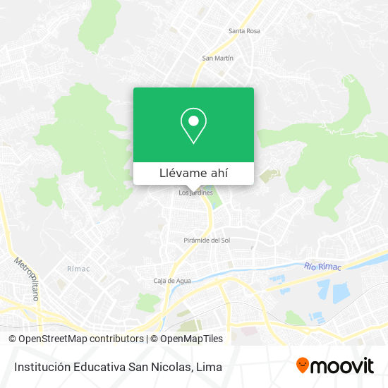 Mapa de Institución Educativa San Nicolas