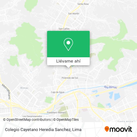Mapa de Colegio Cayetano Heredia Sanchez