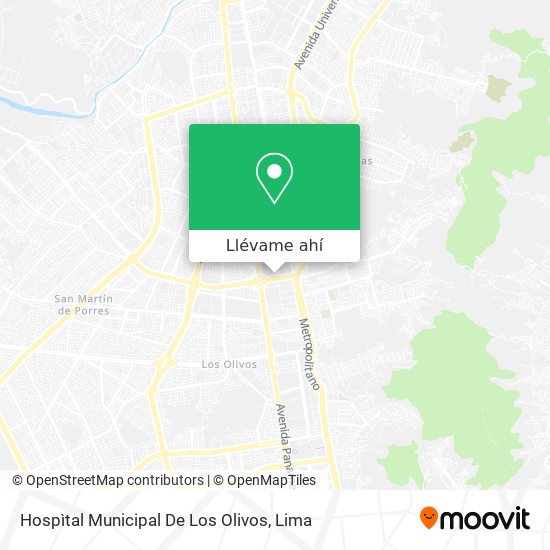 Mapa de Hospìtal Municipal De Los Olivos