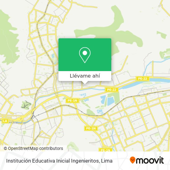 Mapa de Institución Educativa Inicial Ingenieritos