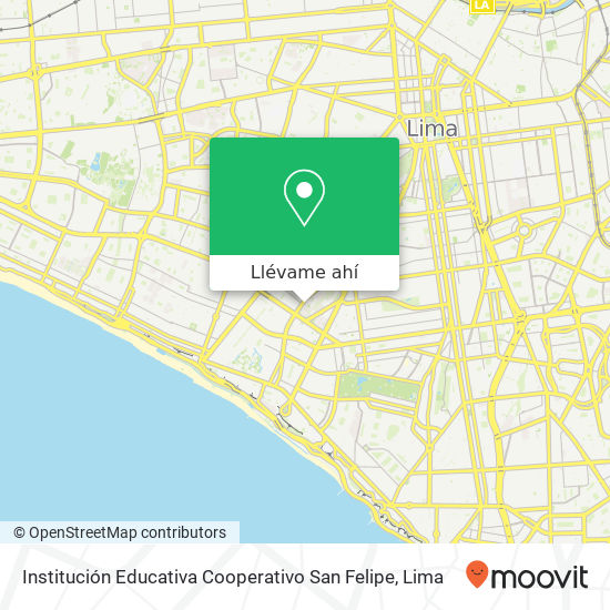 Mapa de Institución Educativa Cooperativo San Felipe