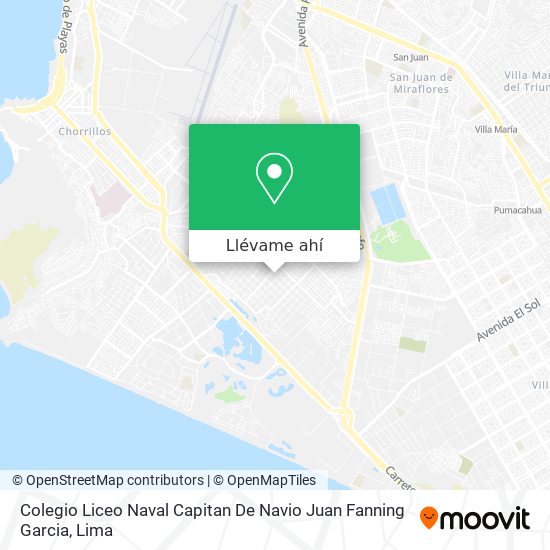 Mapa de Colegio Liceo Naval Capitan De Navio Juan Fanning Garcia