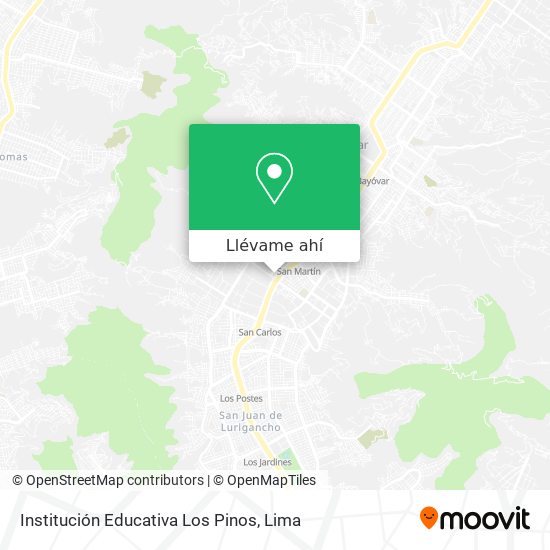 Mapa de Institución Educativa Los Pinos