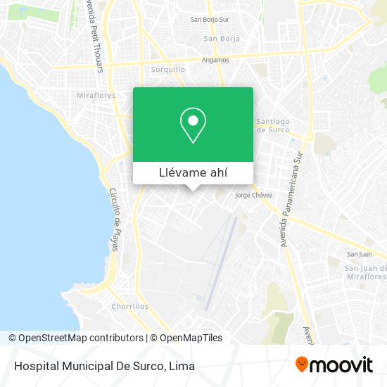 Mapa de Hospital Municipal De Surco