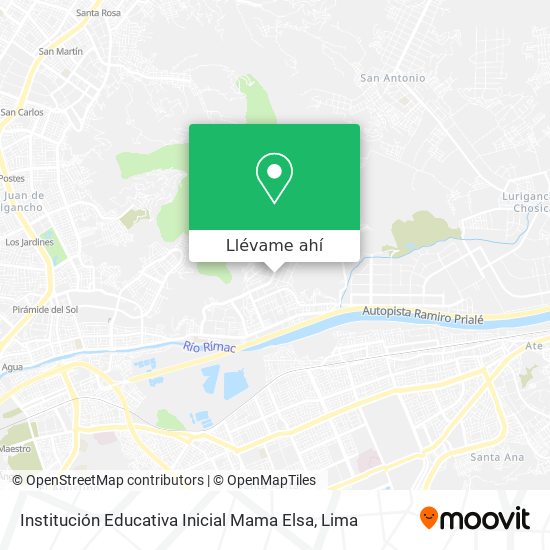 Mapa de Institución Educativa Inicial Mama Elsa