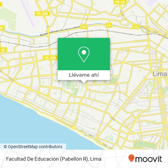 Mapa de Facultad De Educación (Pabellón R)