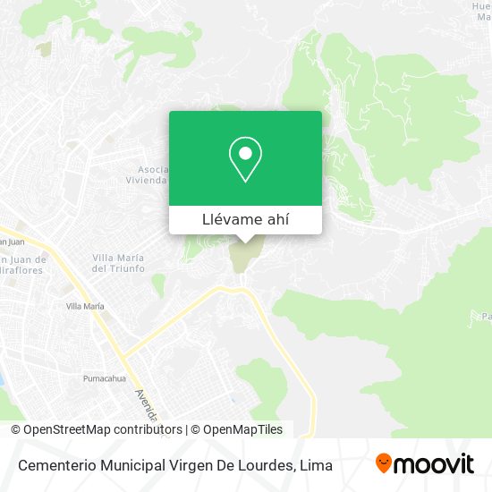 Mapa de Cementerio Municipal Virgen De Lourdes