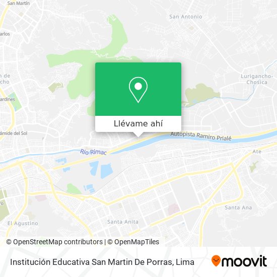 Mapa de Institución Educativa San Martin De Porras