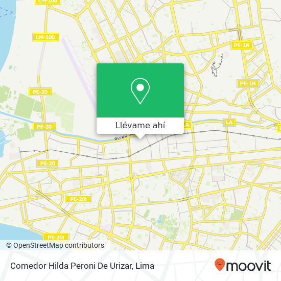 Mapa de Comedor Hilda Peroni De Urizar