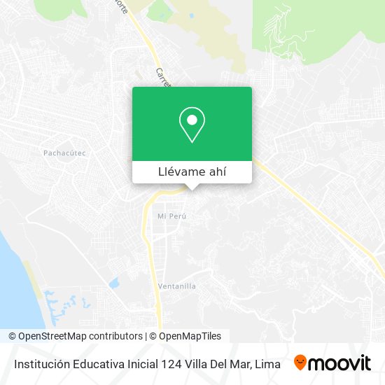 Mapa de Institución Educativa Inicial 124 Villa Del Mar