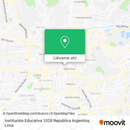 Mapa de Institución Educativa 1028 Republica Argentina