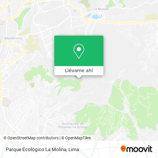 Mapa de Parque Ecológico La Molina