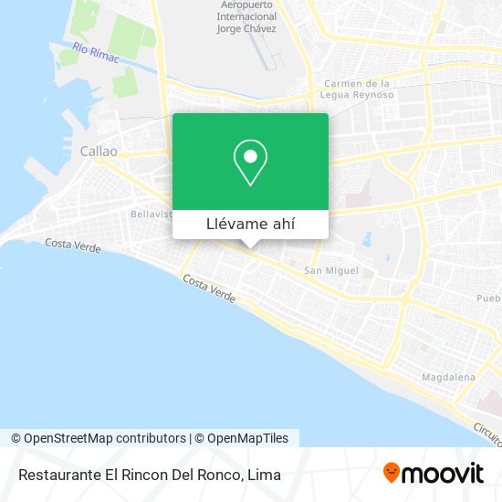 Mapa de Restaurante El Rincon Del Ronco