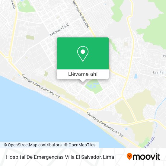 Mapa de Hospital De Emergencias Villa El Salvador