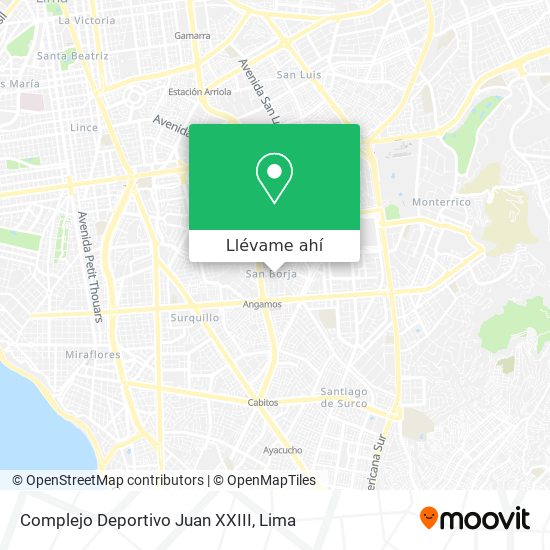 Mapa de Complejo Deportivo Juan XXIII