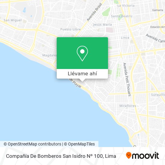 Mapa de Compañía De Bomberos San Isidro Nº 100