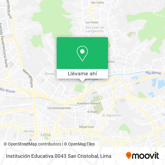 Mapa de Institución Educativa 0043 San Cristobal