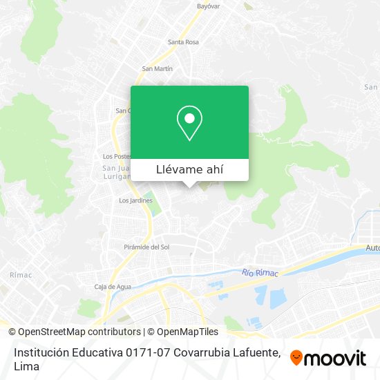 Mapa de Institución Educativa 0171-07 Covarrubia Lafuente