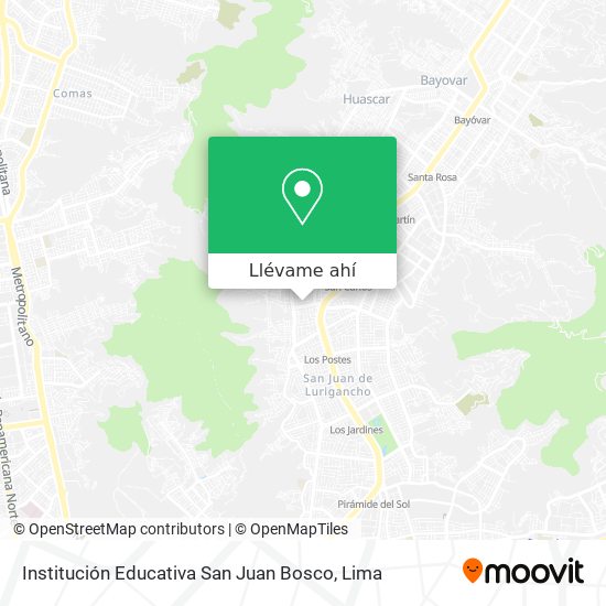 Mapa de Institución Educativa San Juan Bosco