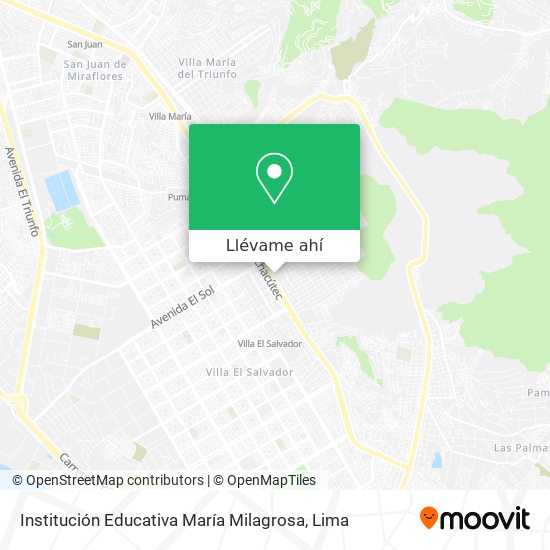 Mapa de Institución Educativa María Milagrosa