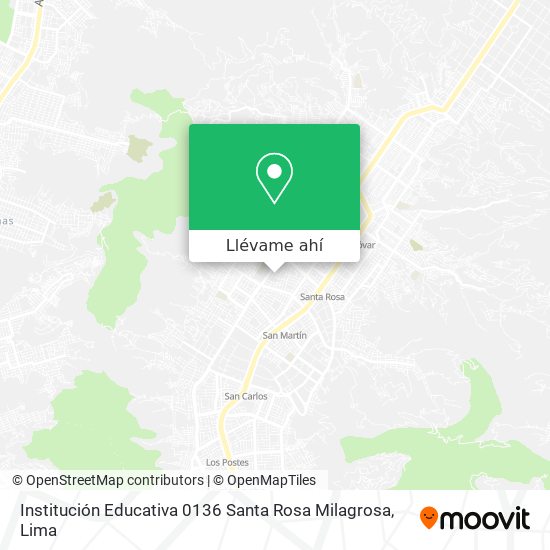 Mapa de Institución Educativa 0136 Santa Rosa Milagrosa