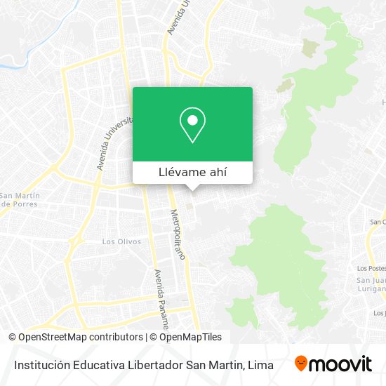 Mapa de Institución Educativa Libertador San Martin