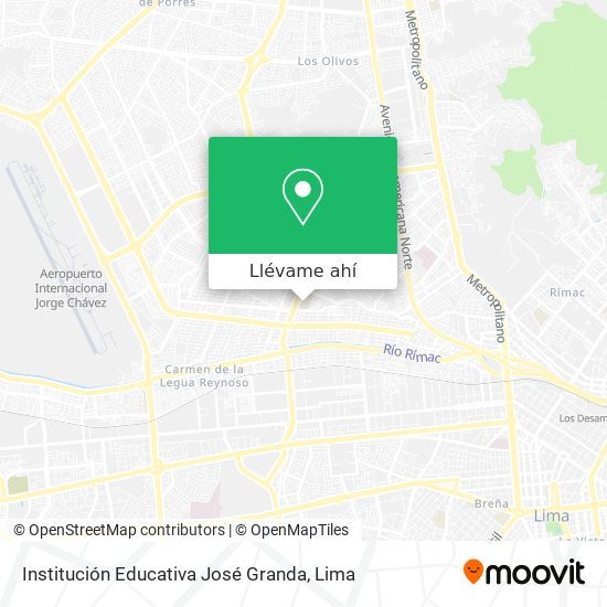 Mapa de Institución Educativa José Granda