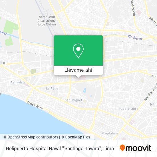 Mapa de Helipuerto Hospital Naval ""Santiago Távara""