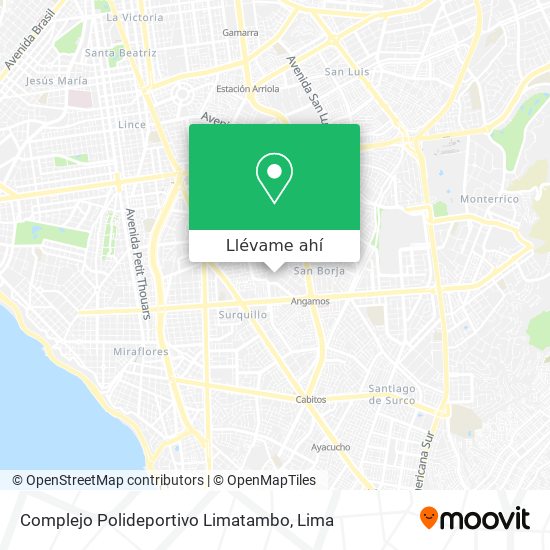 Mapa de Complejo Polideportivo Limatambo