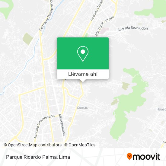 Mapa de Parque Ricardo Palma