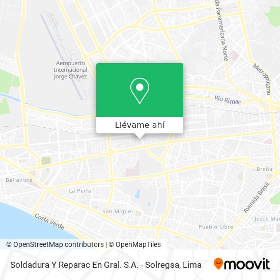 Mapa de Soldadura Y Reparac En Gral. S.A. - Solregsa