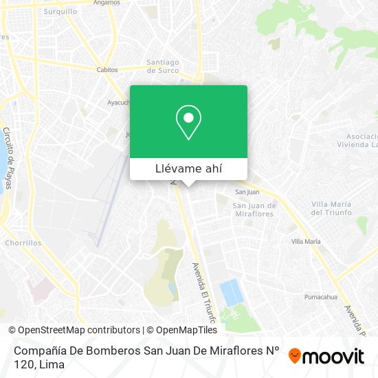 Mapa de Compañía De Bomberos San Juan De Miraflores Nº 120