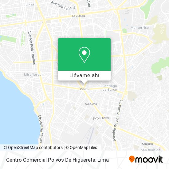 Mapa de Centro Comercial Polvos De Higuereta