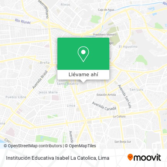 Mapa de Institución Educativa Isabel La Catolica
