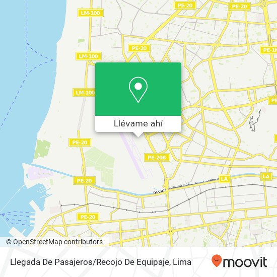 Mapa de Llegada De Pasajeros / Recojo De Equipaje