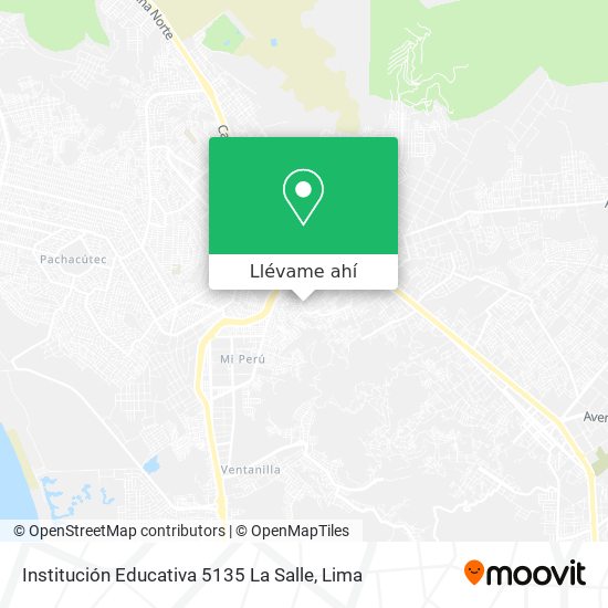 Mapa de Institución Educativa 5135 La Salle