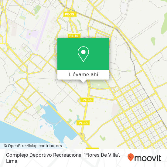 Mapa de Complejo Deportivo Recreacional "Flores De Villa"