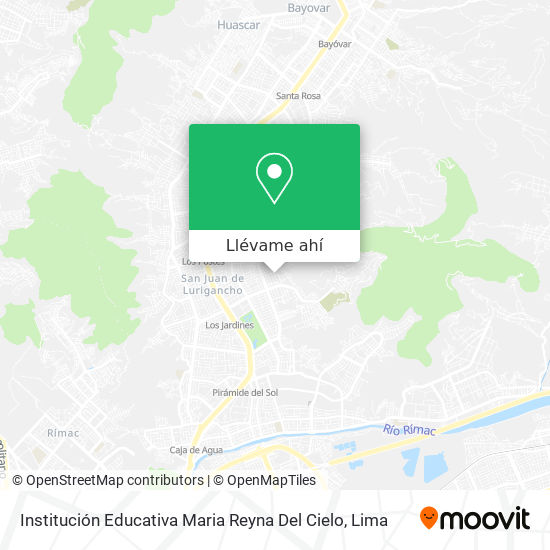 Mapa de Institución Educativa Maria Reyna Del Cielo