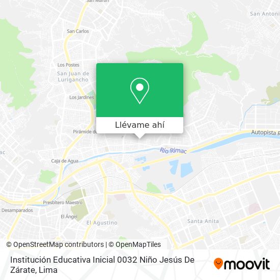 Mapa de Institución Educativa Inicial 0032 Niño Jesús De Zárate