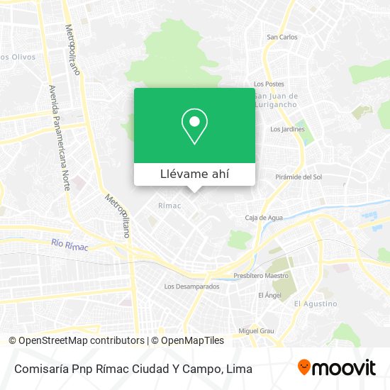 Mapa de Comisaría Pnp Rímac Ciudad Y Campo