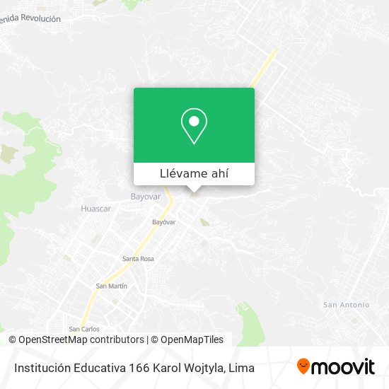 Mapa de Institución Educativa 166 Karol Wojtyla
